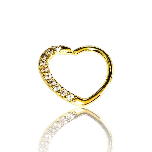 Argolla Corazon Acero Quirurgico